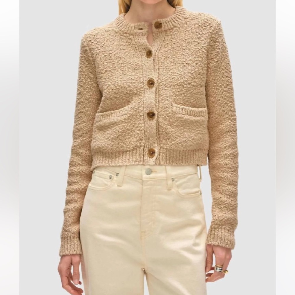 White + Warren - Cotton Slub Pocket Cardigan